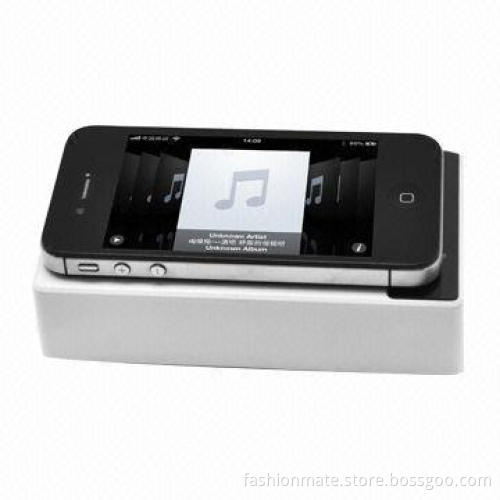 Touch play and wireless near field audio speaker for all mobile phones with silicone jacket